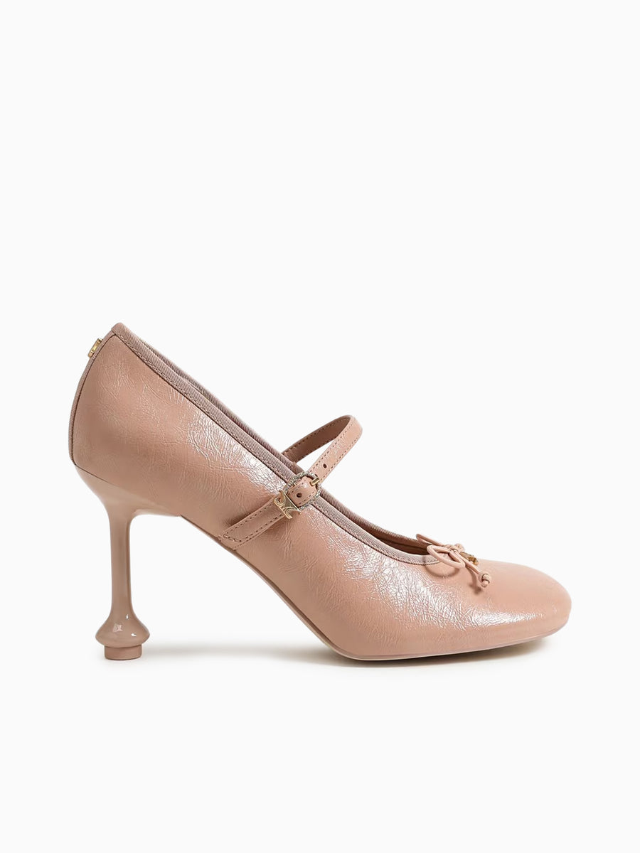 Vivian Ballet Blush Crinkle Patent Beige / 5 / M