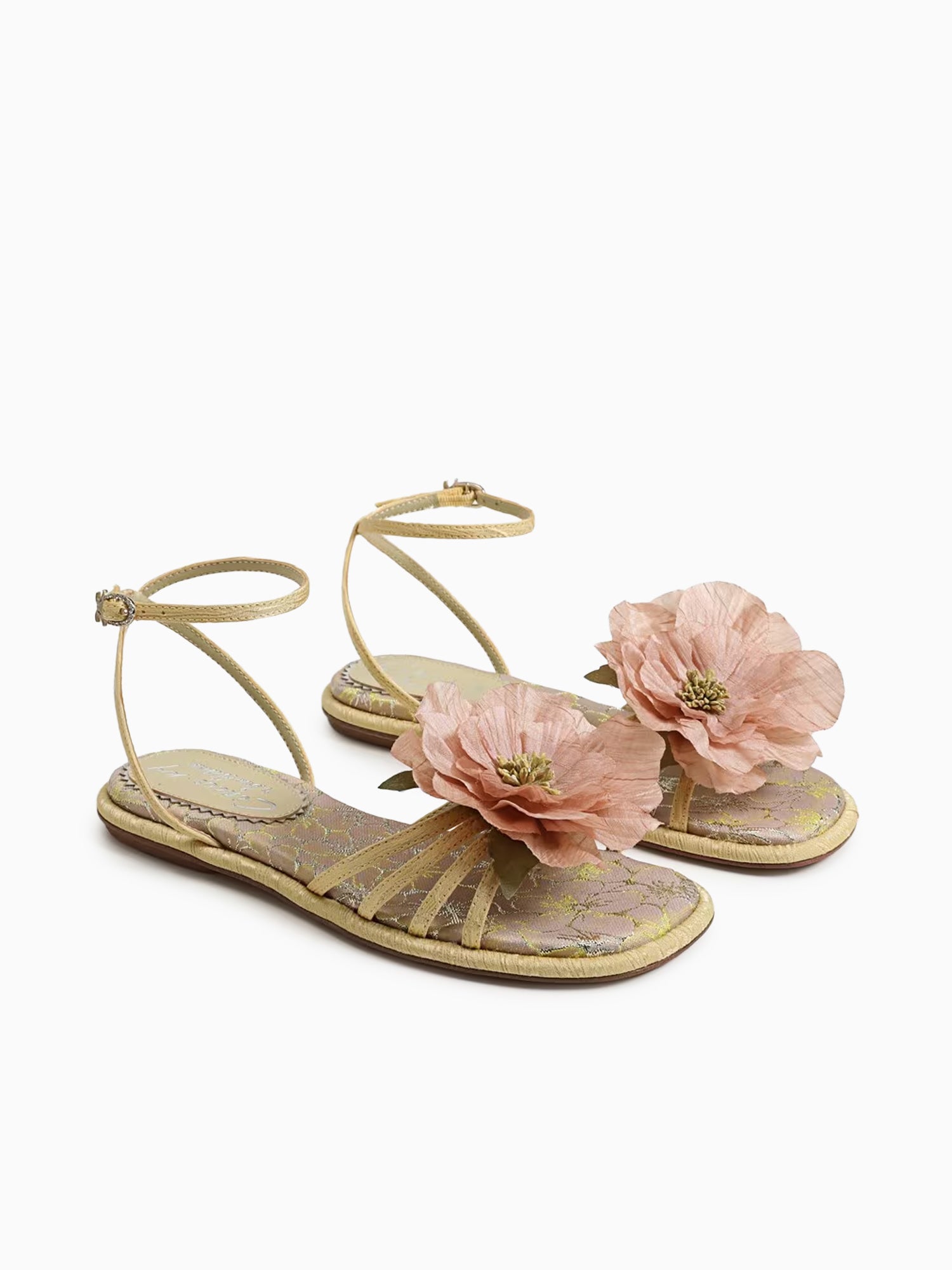 Olana Flower Dusty Yellow Fabric Yellow / 5 / M