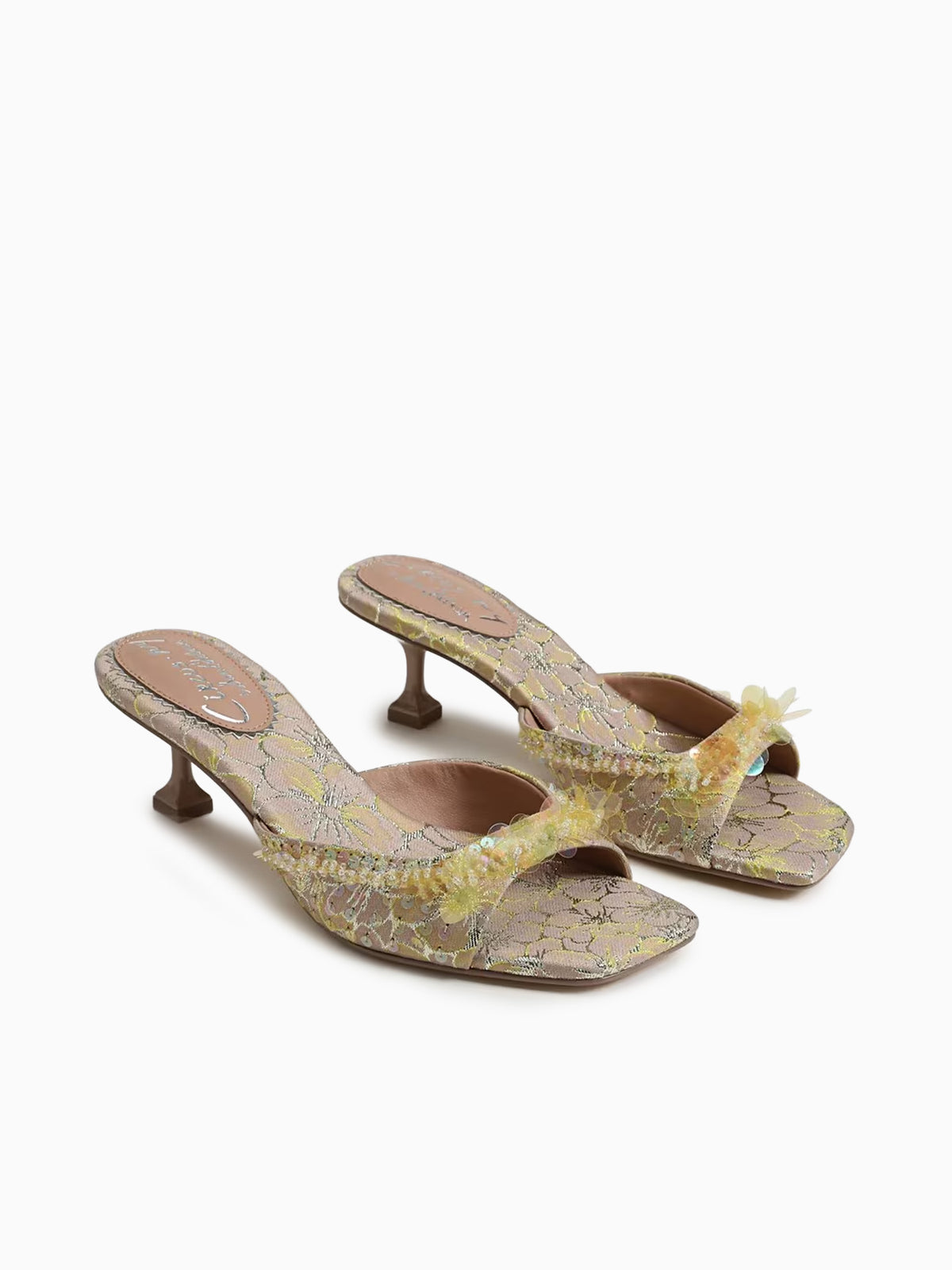 Juliana Gold Leaf Multi Sequins Fabric Gold / 5 / M