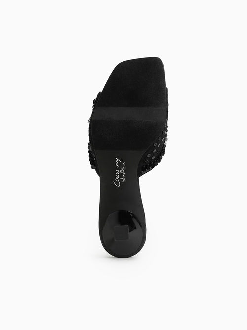 Juliana Black Sequins Fabric Black / 5 / M