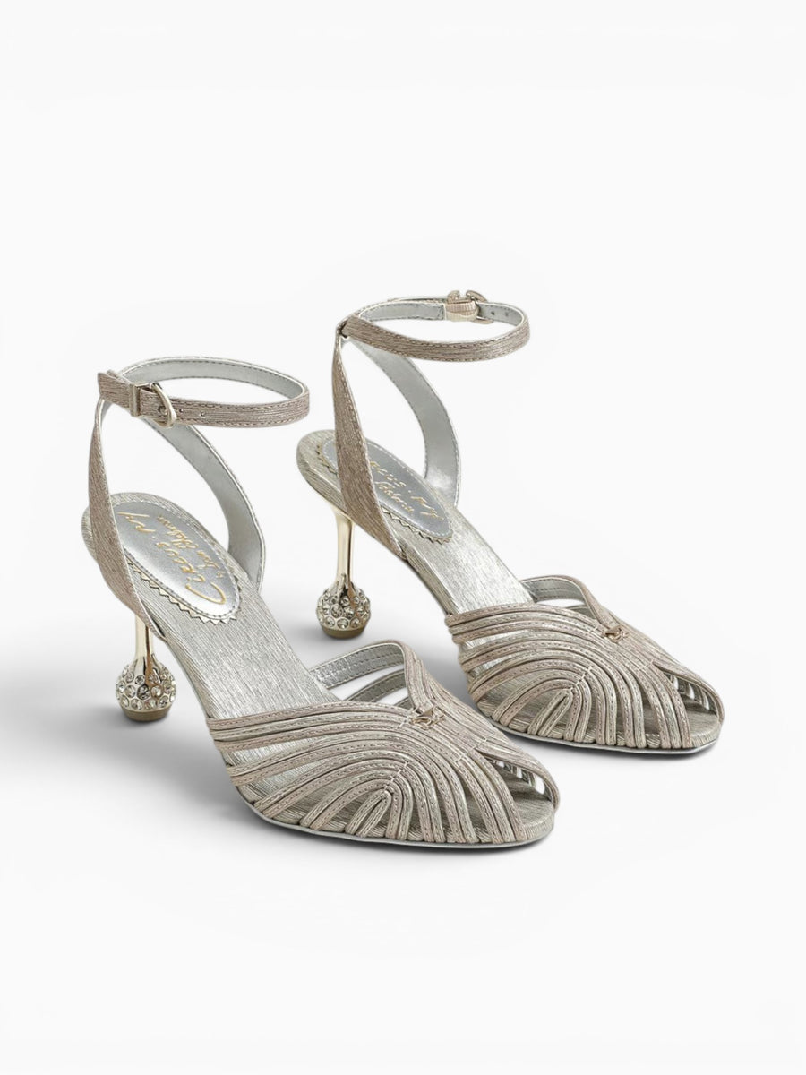 Giana Champagne Silver Fabric Silver / 5 / M