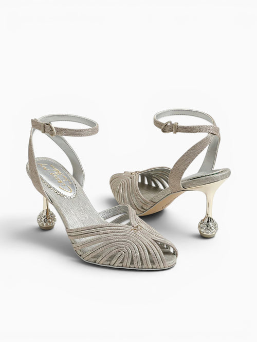 Giana Champagne Silver Fabric Silver / 5 / M