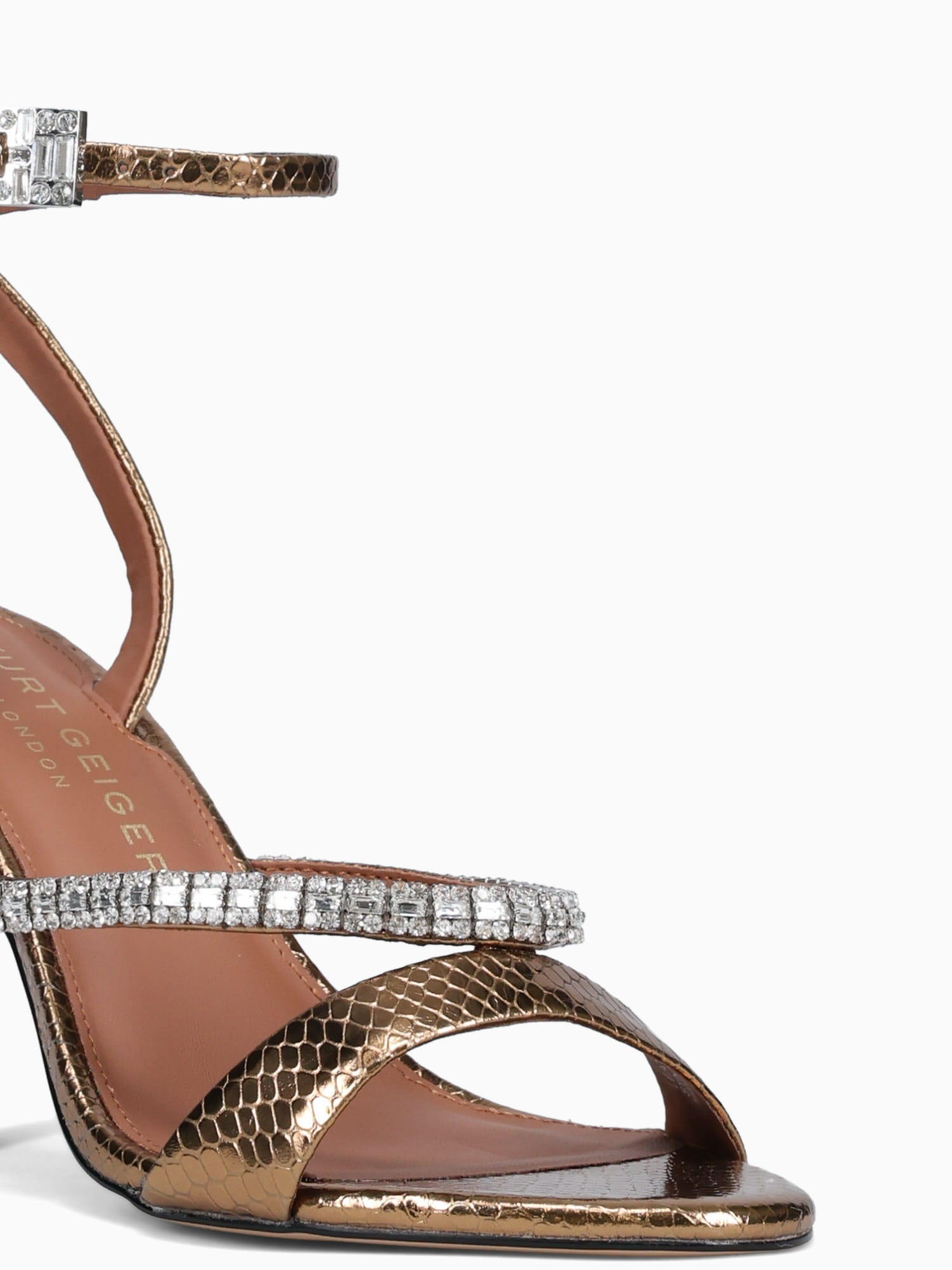 Crystal Strap Sandal 90 Bronze Leather Bronze / 5 / M