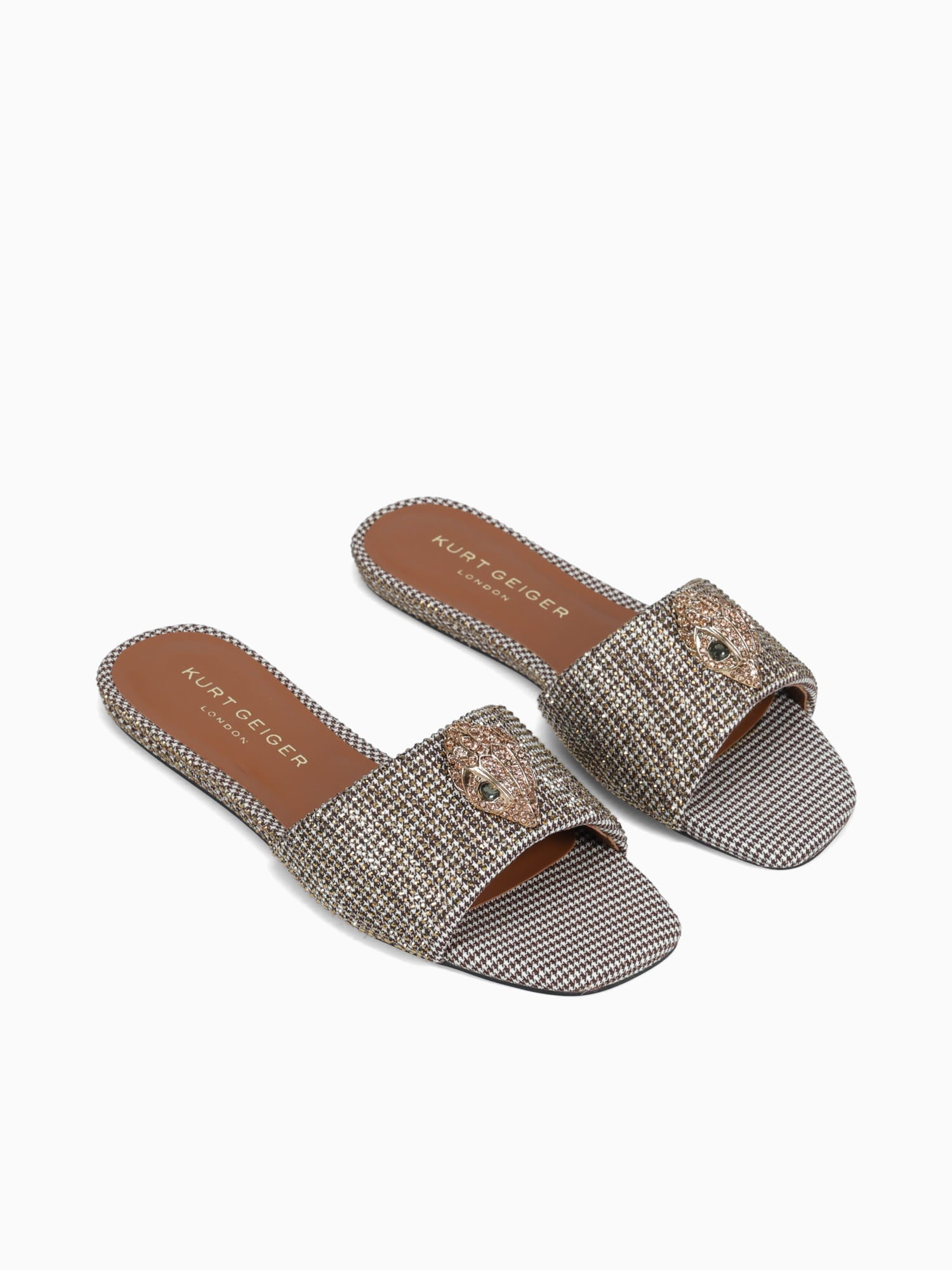 Kensington Flat Sandal Beige Fabric Beige / 5 / M