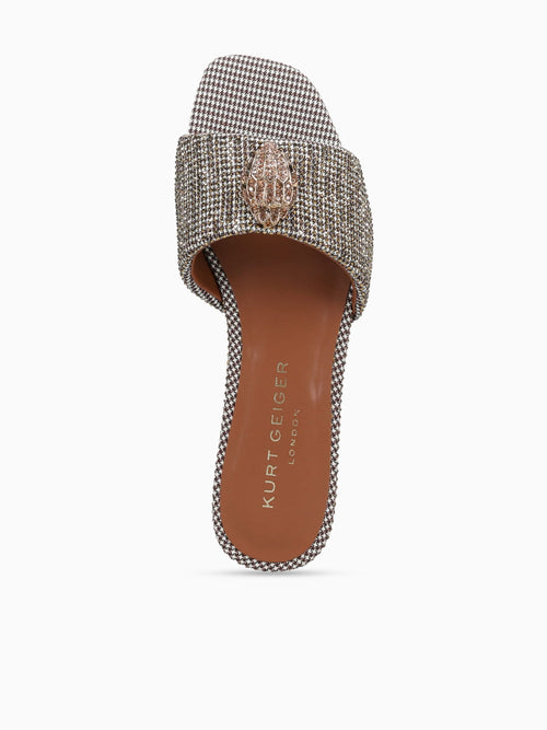 Kensington Flat Sandal Beige Fabric Beige / 5 / M