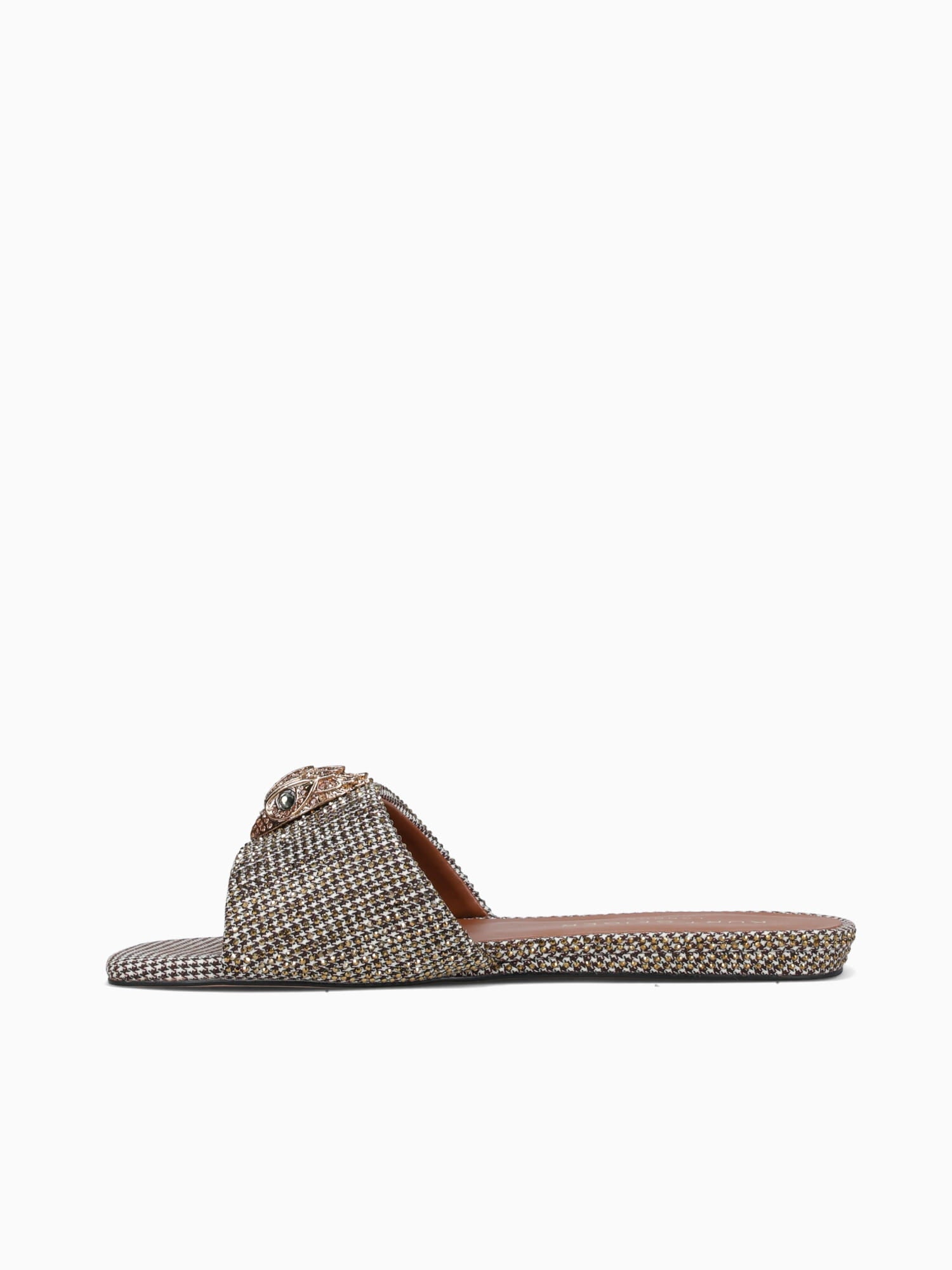 Kensington Flat Sandal Beige Fabric Beige / 5 / M