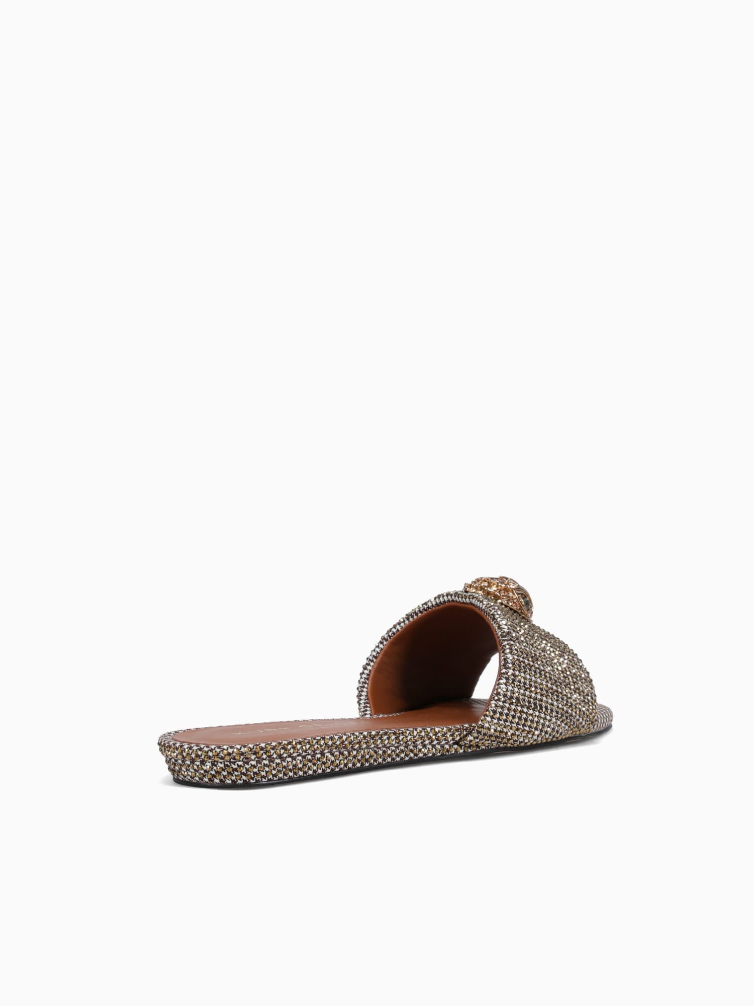 Kensington Flat Sandal Beige Fabric Beige / 5 / M