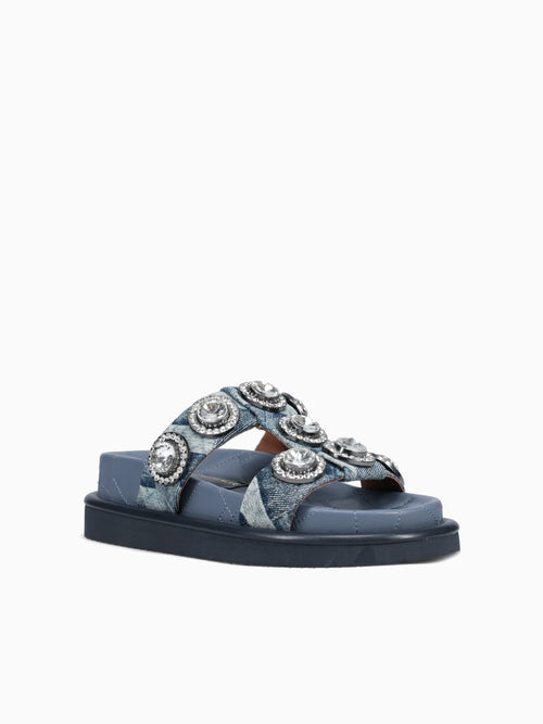 Orson Crystal Sandal Denim Denim Blue / 5 / M