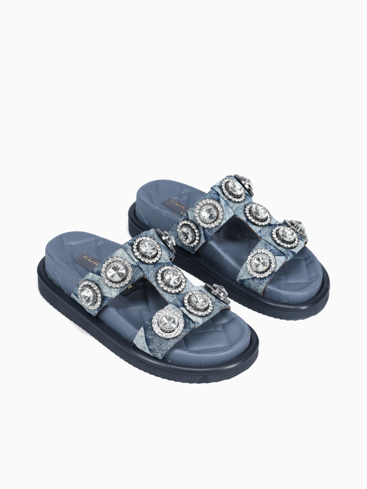 Orson Crystal Sandal Denim Denim Blue / 5 / M