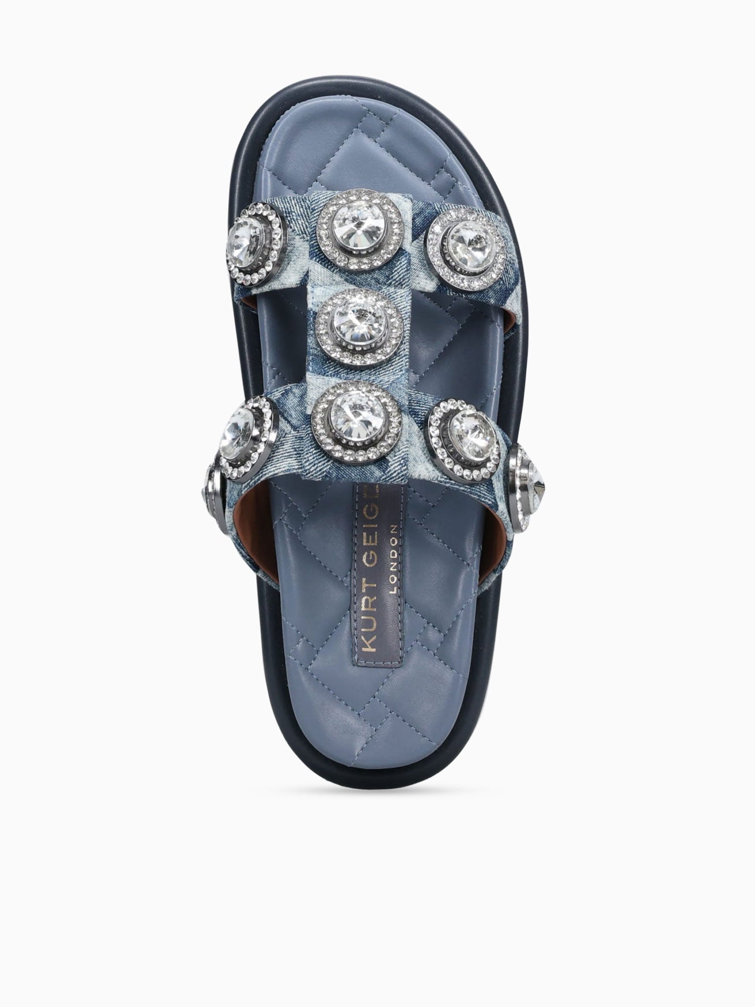 Orson Crystal Sandal Denim Denim Blue / 5 / M