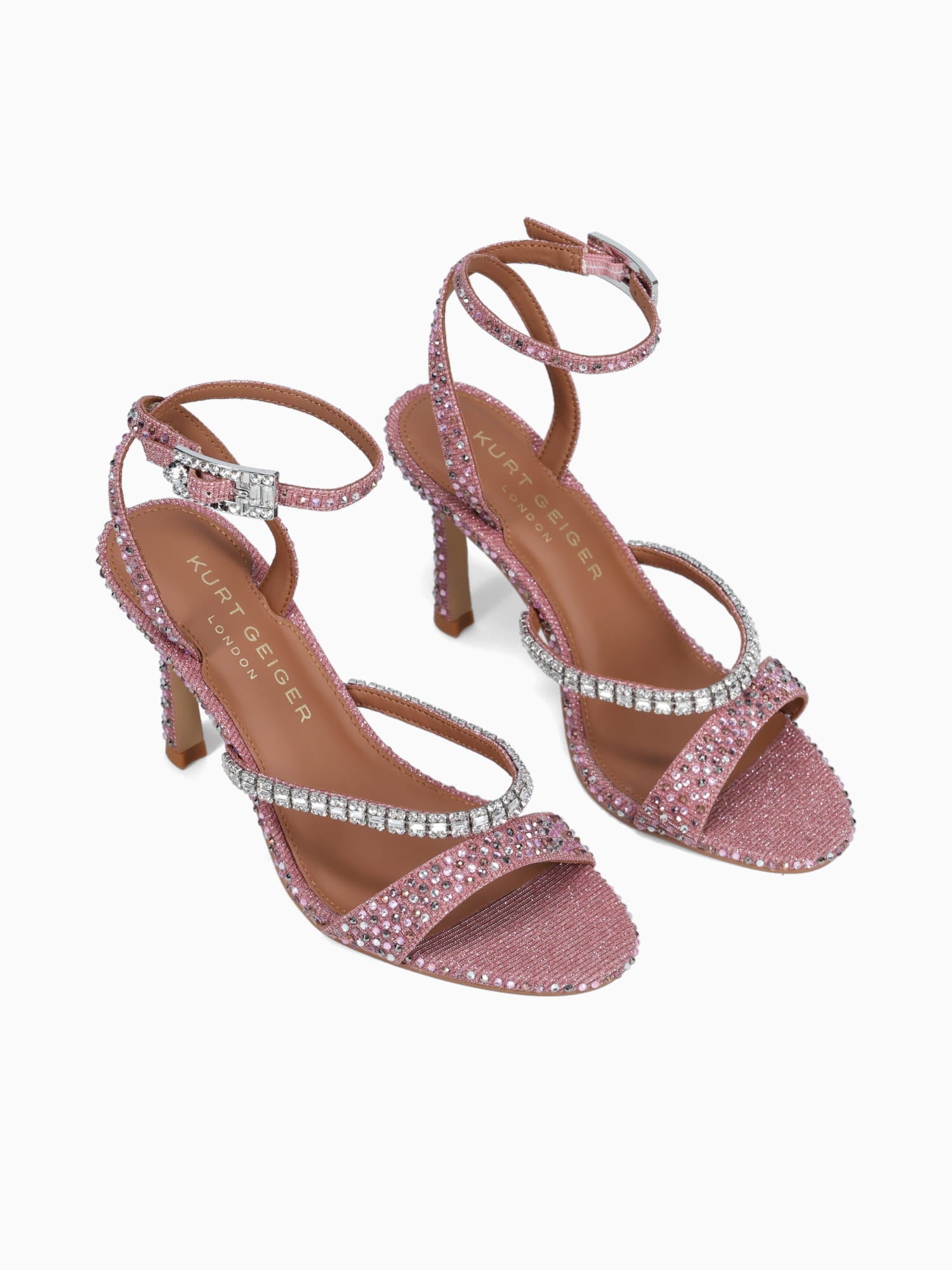 Crystal Strap Sandal 90 Pink Fabric Pink / 5 / M