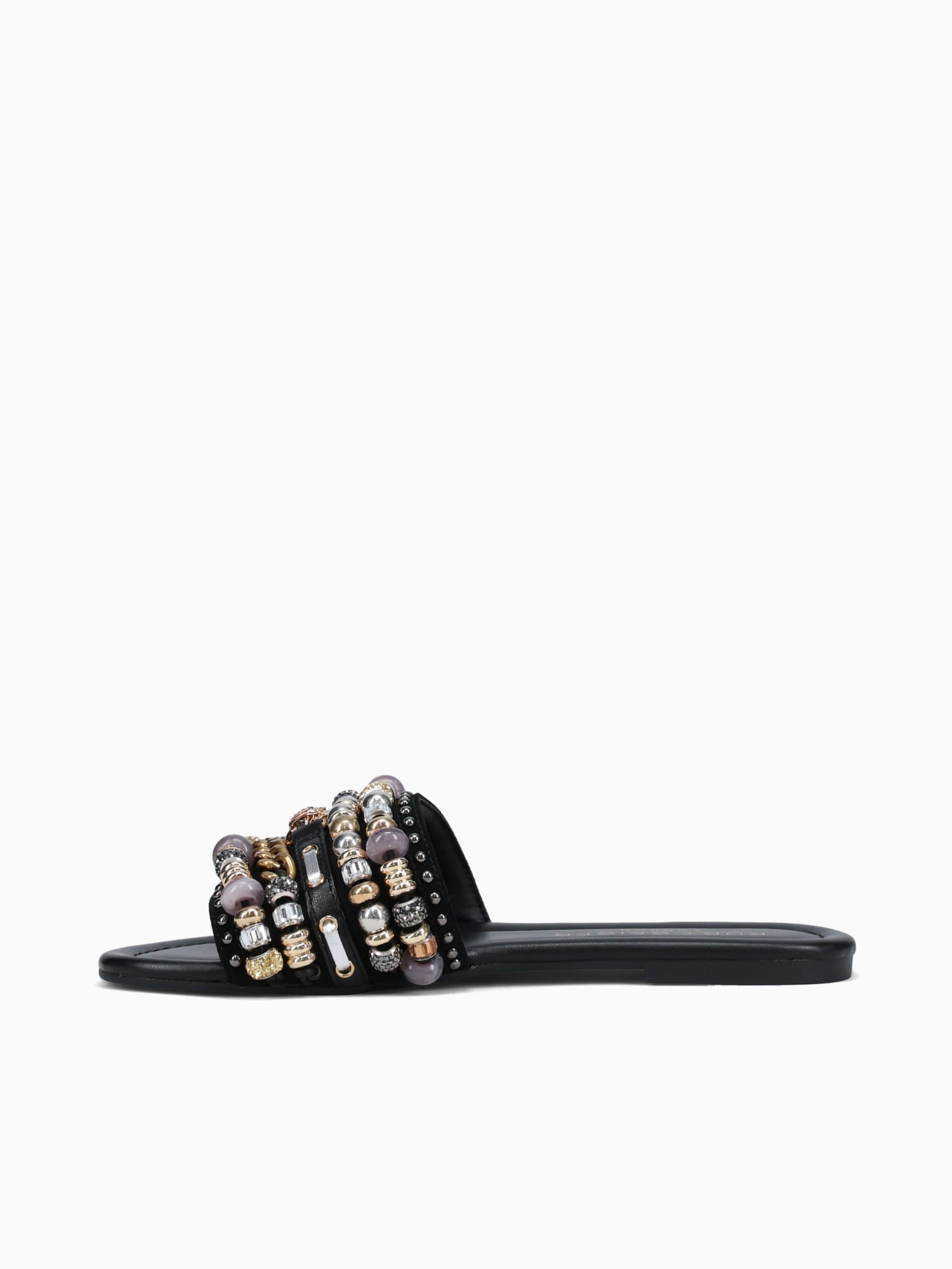 Southbank Beaded Flat Black Fabric Black / 5 / M