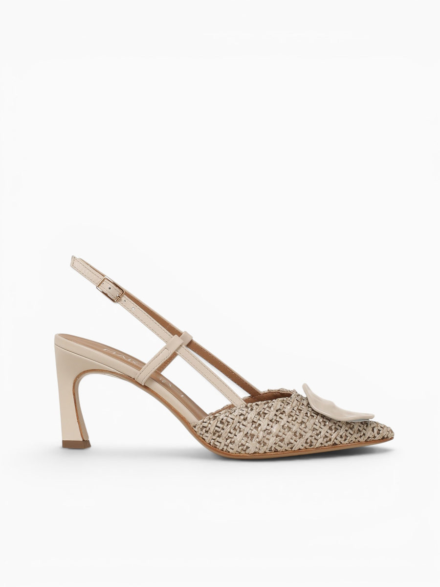 Miriana Milk 896 nappa Rafia Off White / 36 / M