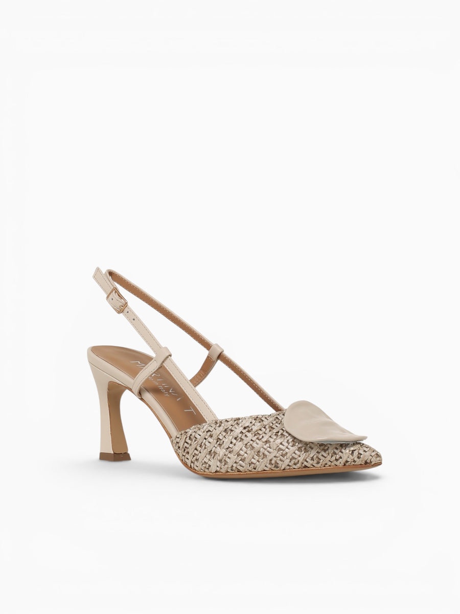 Miriana Milk 896 nappa Rafia Off White / 36 / M