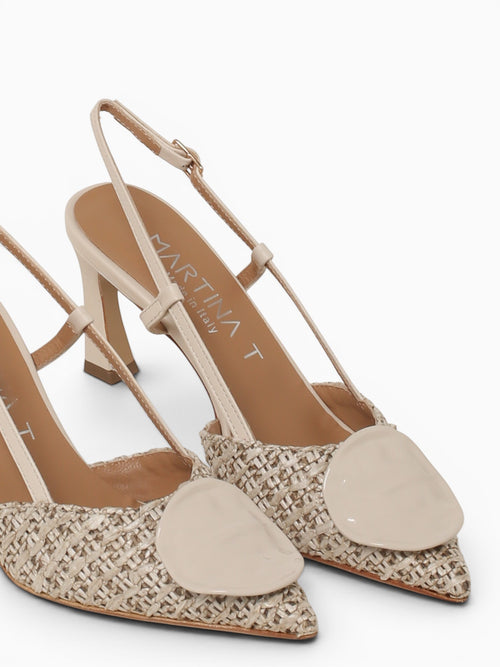 Miriana Milk 896 nappa Rafia Off White / 36 / M