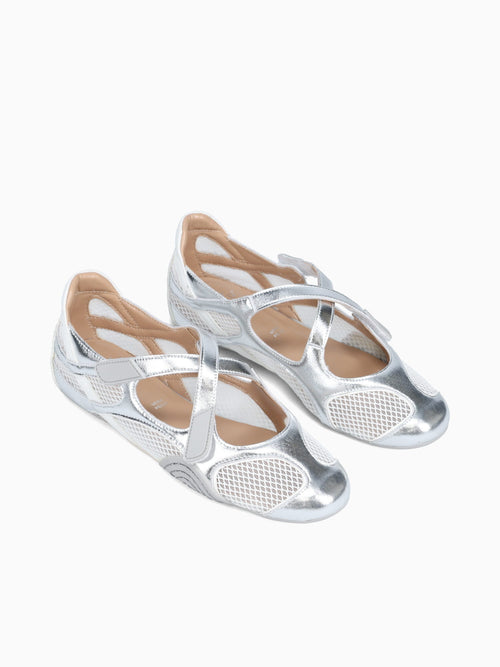 Miriam Argento Bianco pelle Grey / 5 / M