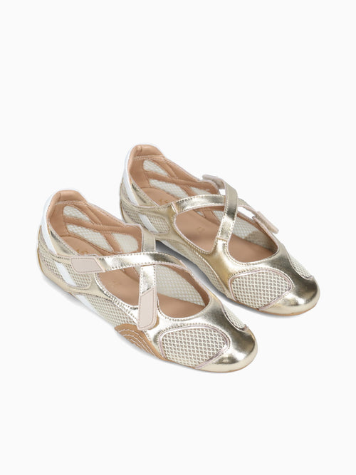Miriam Platino Bianco pelle Gold / 5 / M