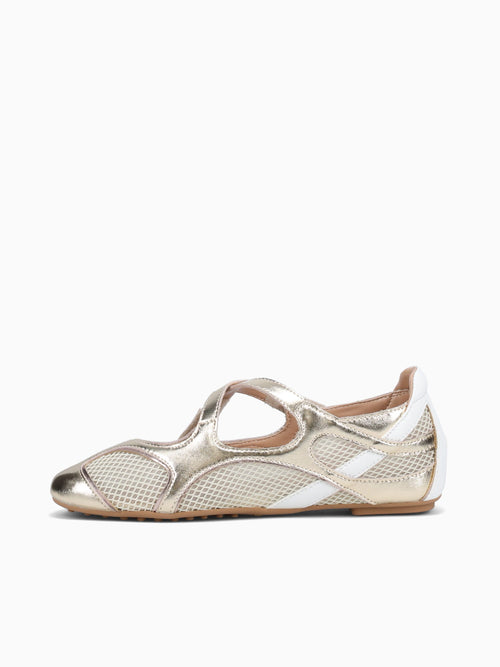 Miriam Platino Bianco pelle Gold / 5 / M