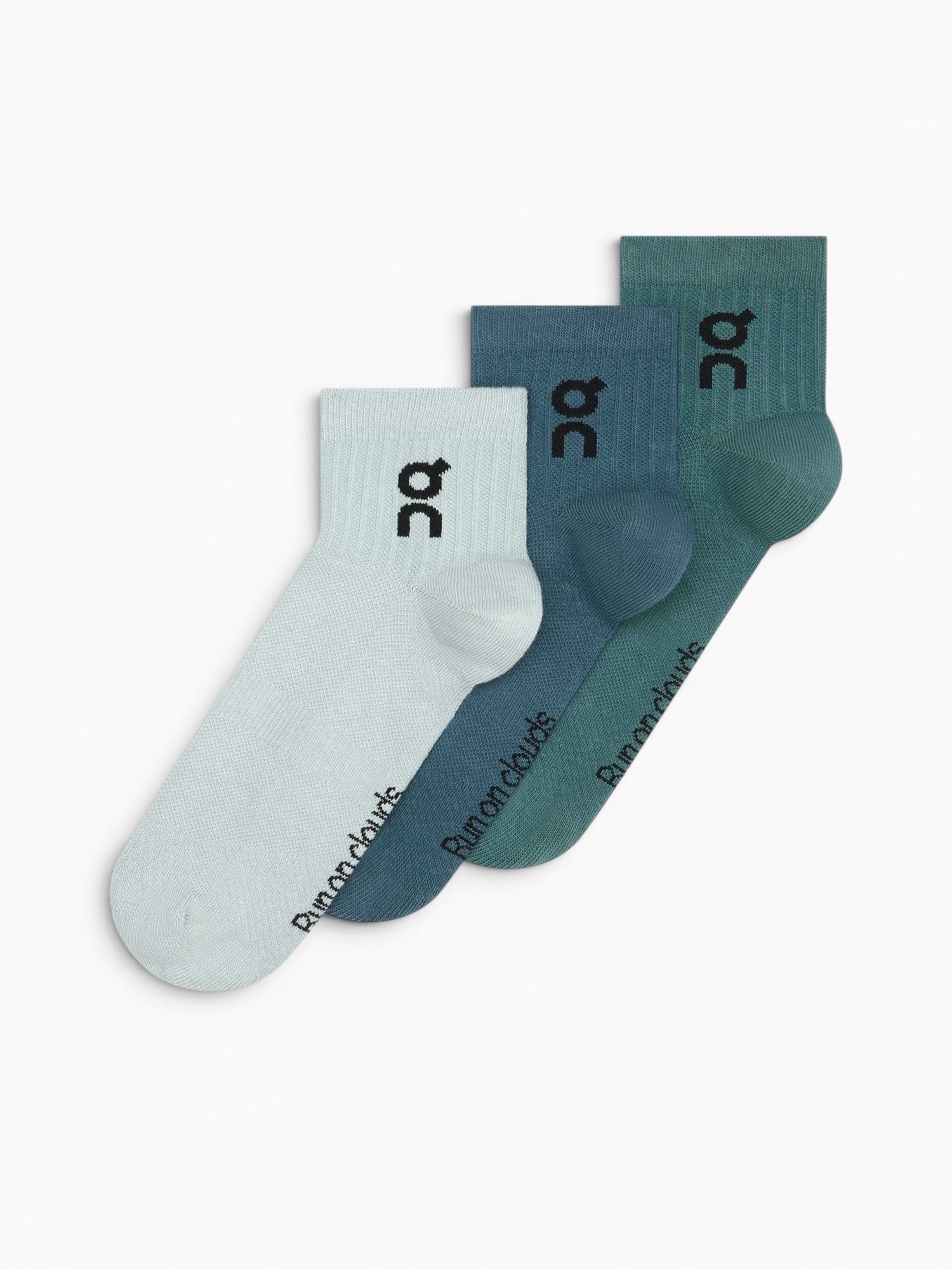 Logo Sock Mid 3p Brook Storm cotton Blue Multi / XS