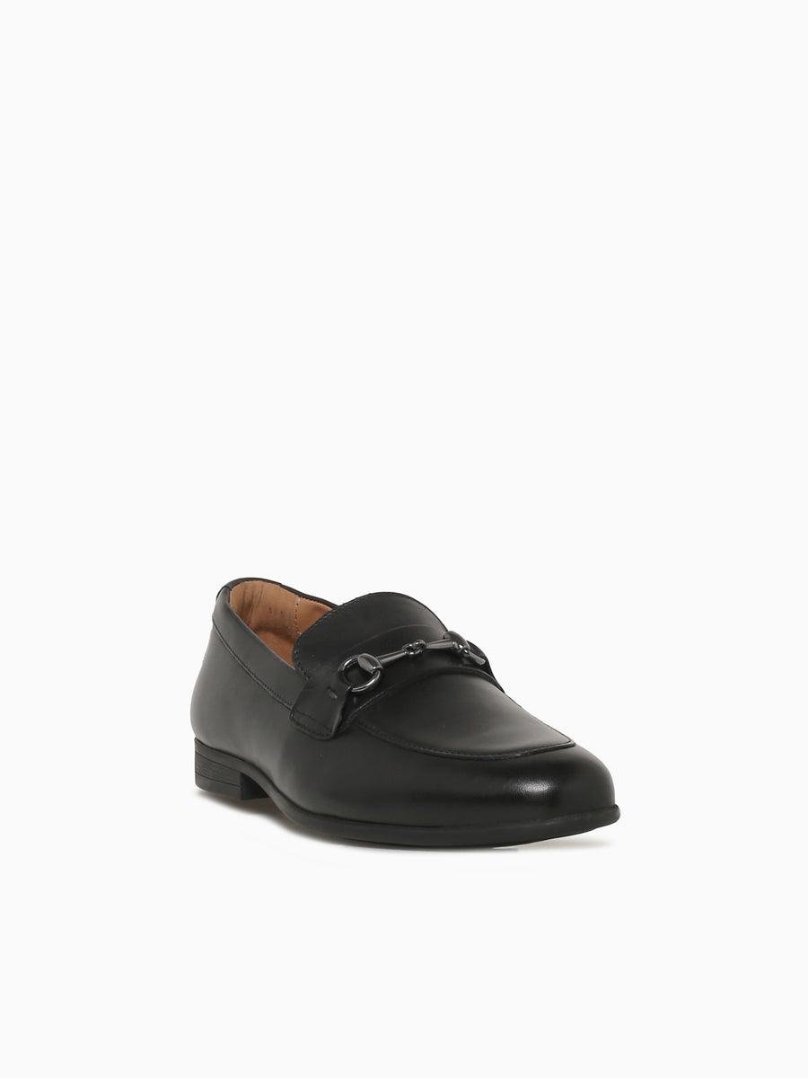 Modena Moc Toe Bit Black Leather Black / 7 / M