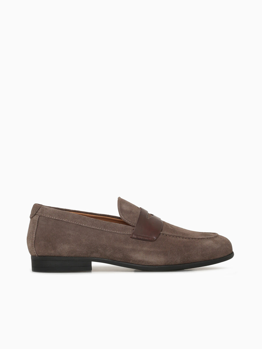 Modena Moc Toe Penny Grey Brown sde Smoo Grey / 7 / M