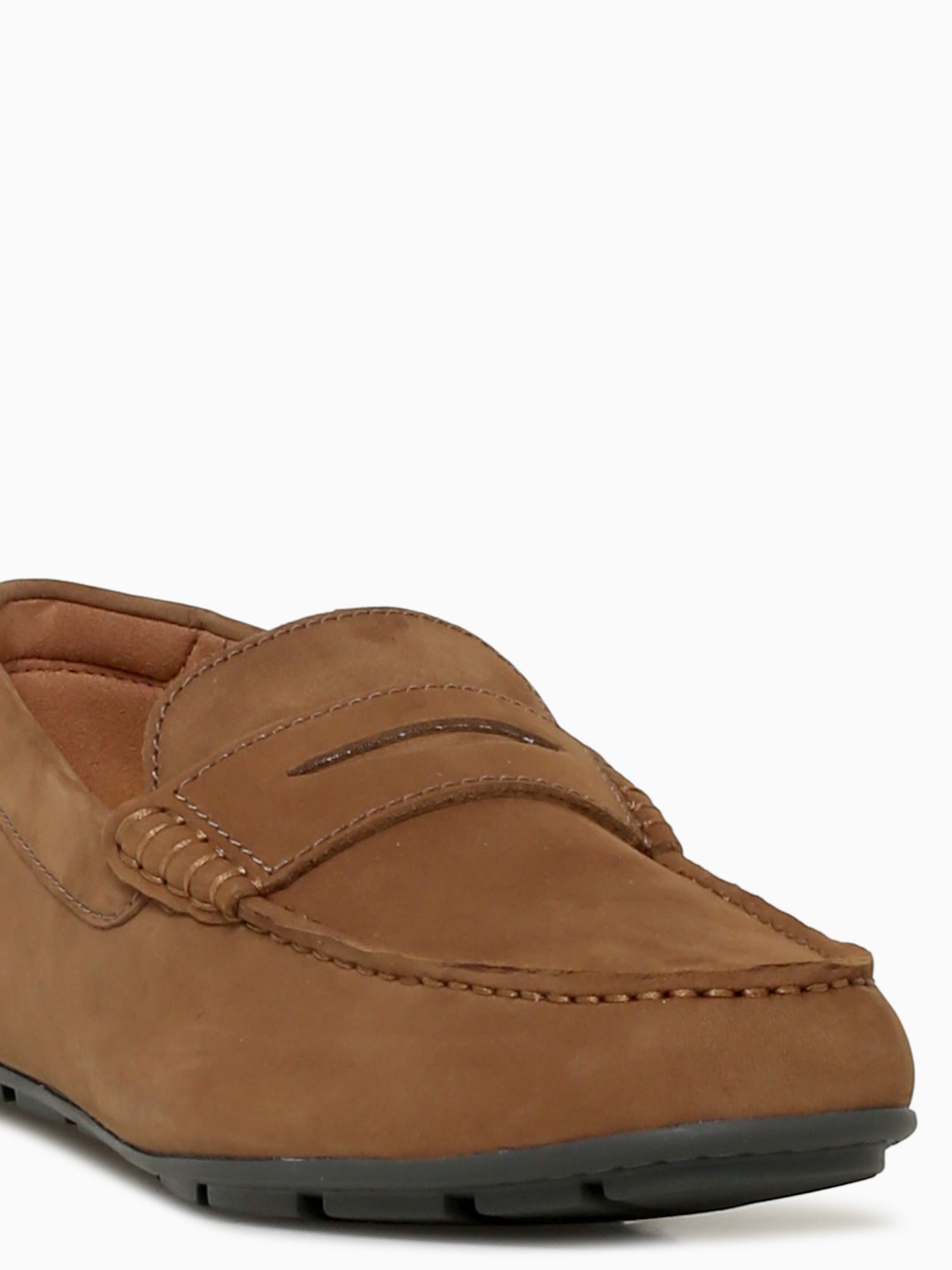 Motor Smooth Moc Toe Penny Sand Nubuck Taupe / 7 / M
