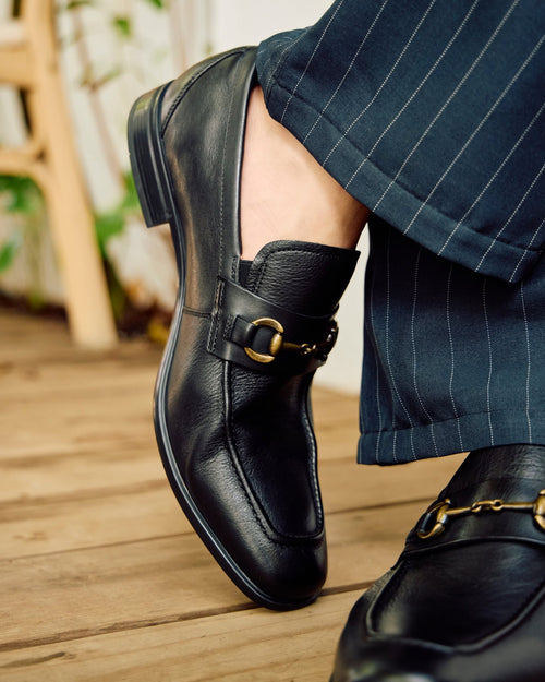 Zaffiro Moc Toe Bit Ii Black Leather