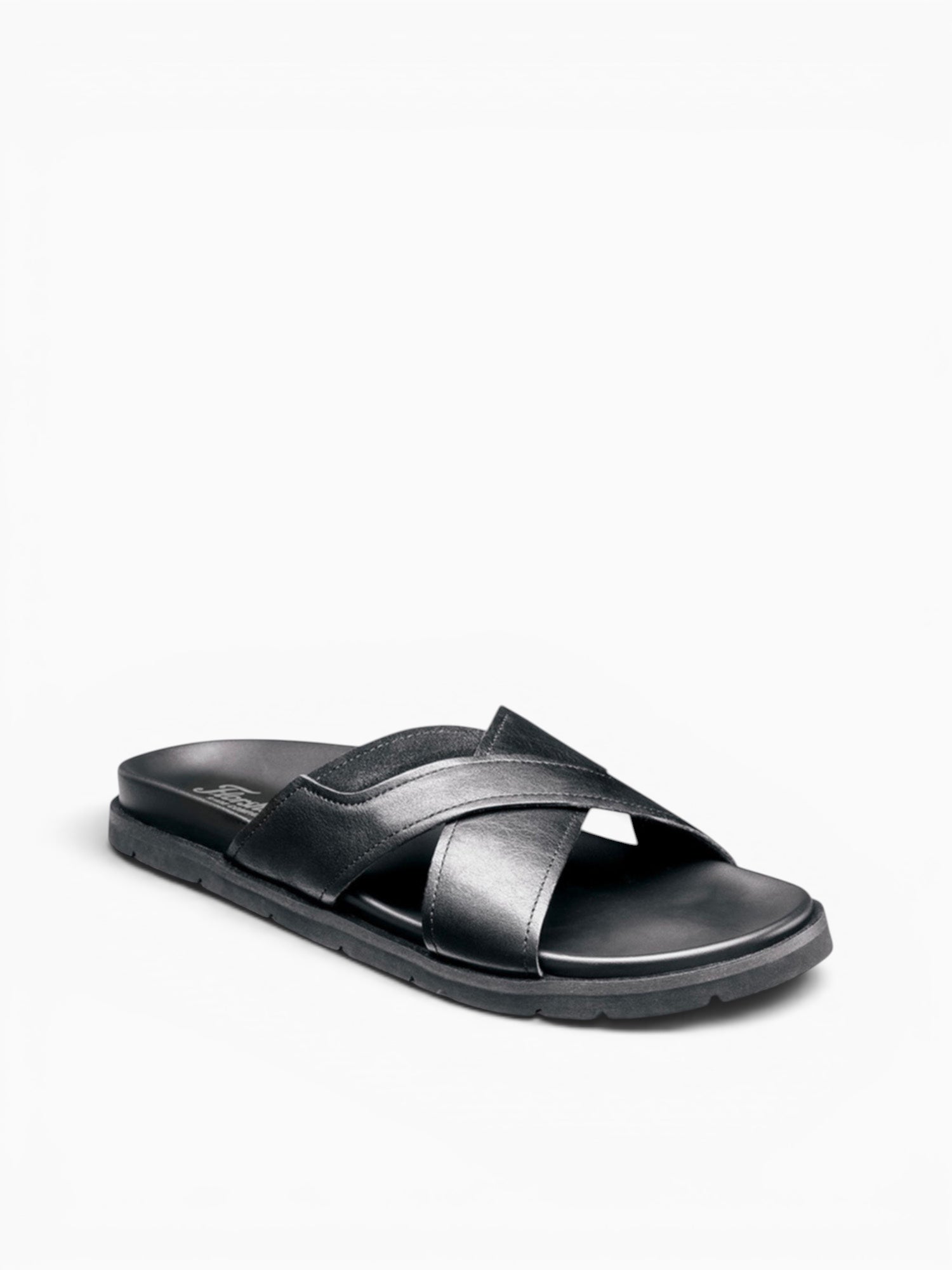 Bayside Cross Strap Black Leather Black / 7 / M