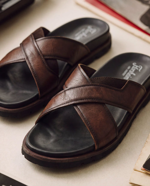 Bayside Cross Strap Brown Leather