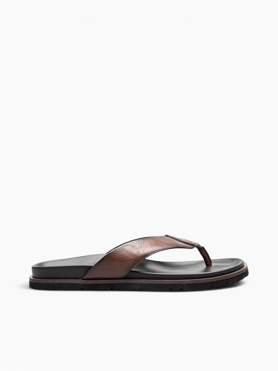 Bayside Thong Brown Leather Brown / 7 / M