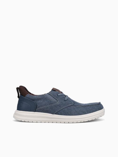 Brew City Canvas Moc Toe Navy Multi Can Navy / 7 / M