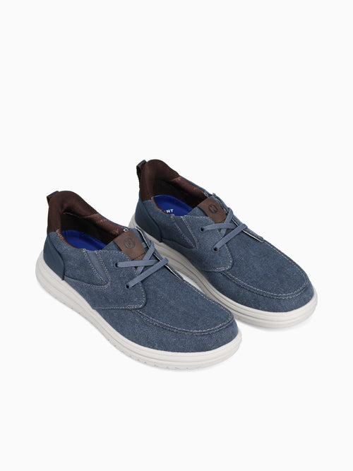 Brew City Canvas Moc Toe Navy Multi Can Navy / 7 / M