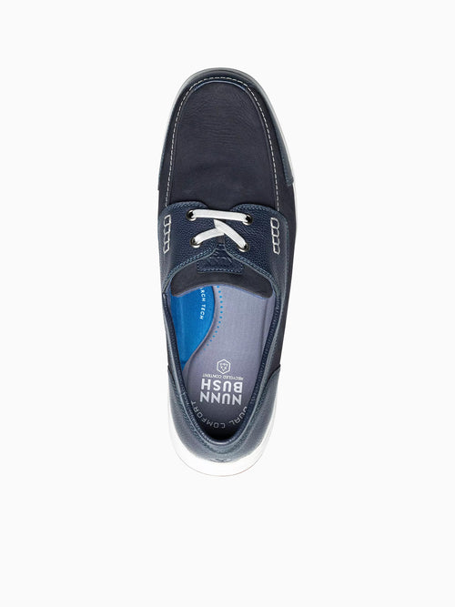 Luca Moc Toe Boat Navy Multi Leather Navy / 7 / M