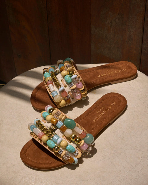 Southbank Beaded Flat Cream Combo Fa Lea