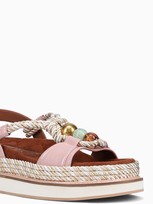 Orson Rope Pale Pink Leather Beige Multi / 5 / M