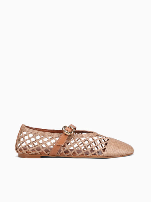 Amira Chestnut Rafia Torino Tan / 5 / M