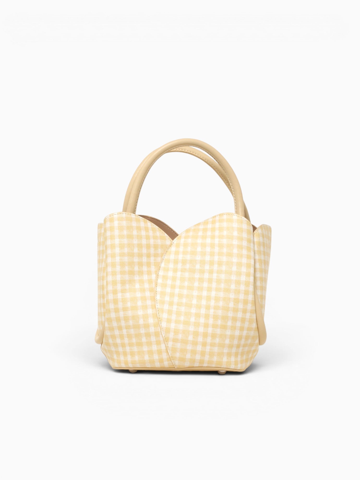Tullip Gingham Top Handle Yellow Yellow