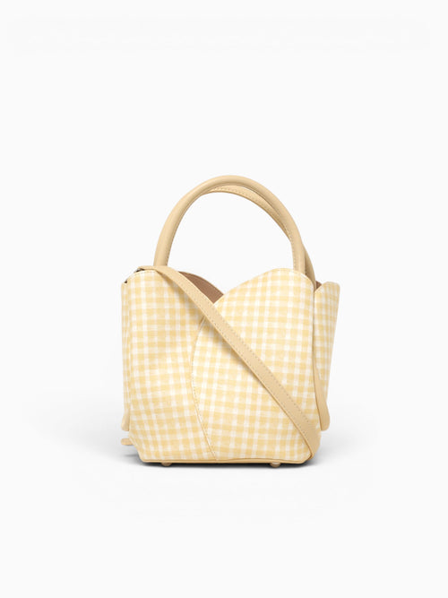 Tullip Gingham Top Handle Yellow Yellow