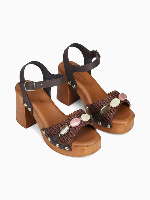 Seagreen Marrone T.moro rafia Vachetta Brown / 36 / M