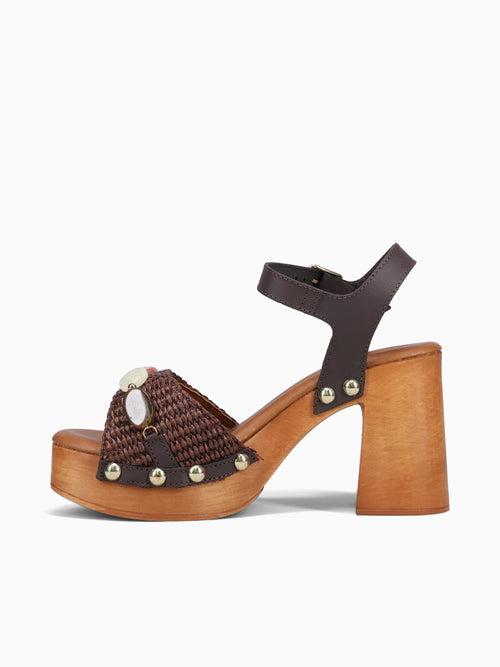 Seagreen Marrone T.moro rafia Vachetta Brown / 36 / M