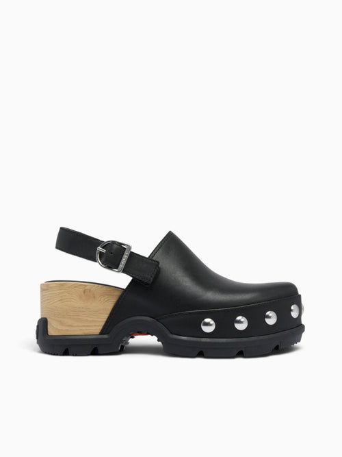 Roam'n Clog Rvt Black Black leather Black / 5 / M