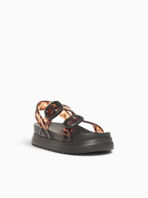 Cozy Sandal Platform Black Brown jelly Black / 5 / M