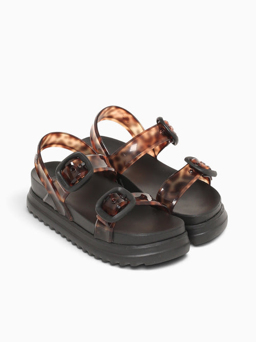 Cozy Sandal Platform Black Brown jelly Black / 5 / M