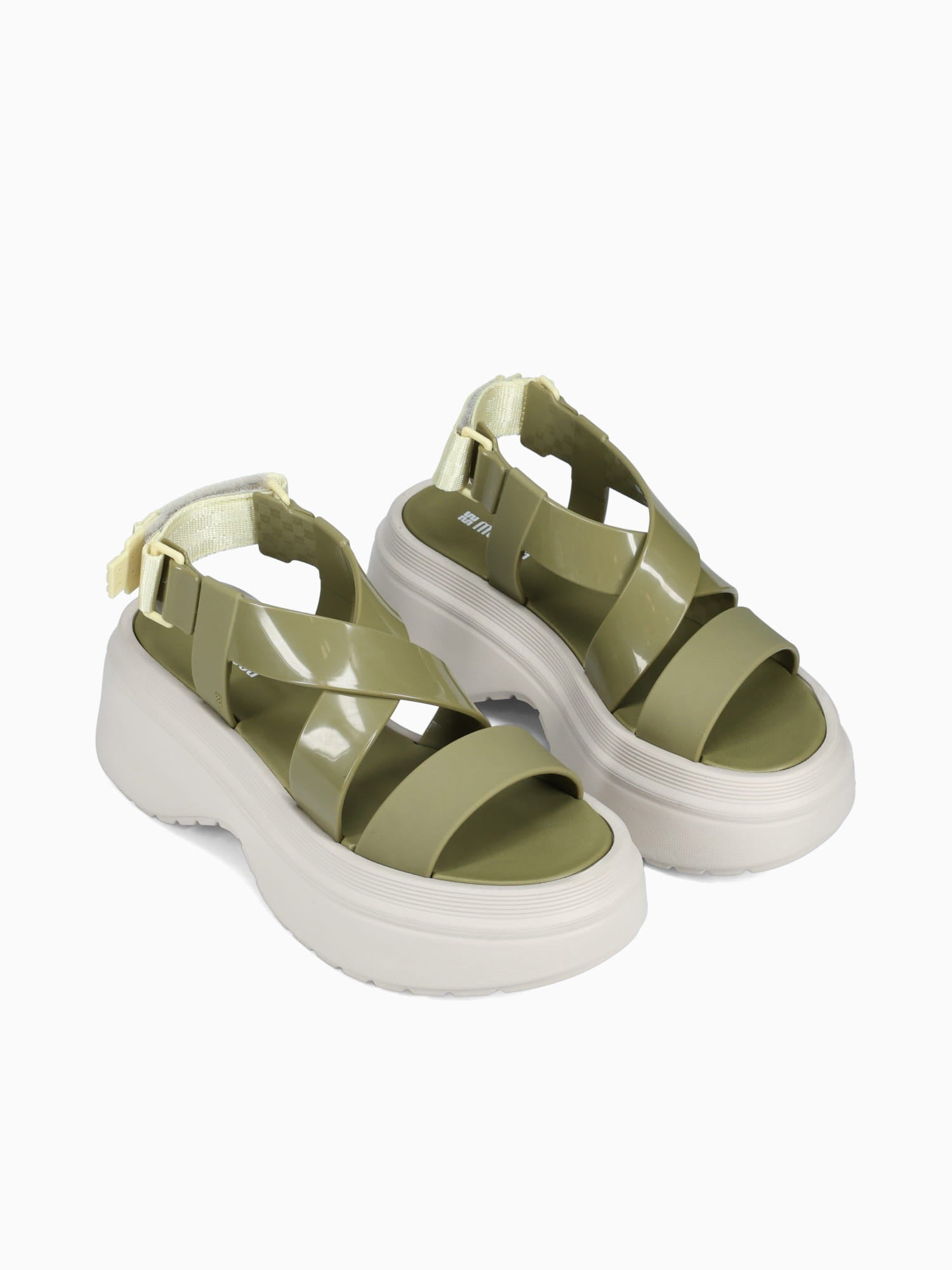 Stand Platform Green Beige jelly Dark Green / 5 / M