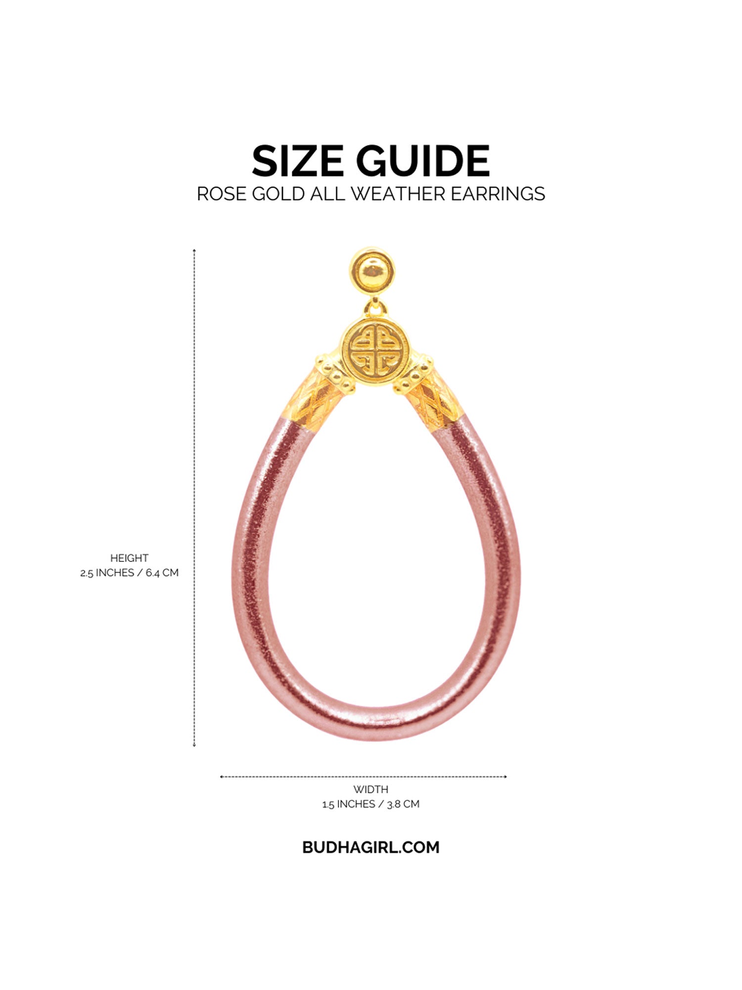 Rose Gold All Weather Earrings Rose Gold