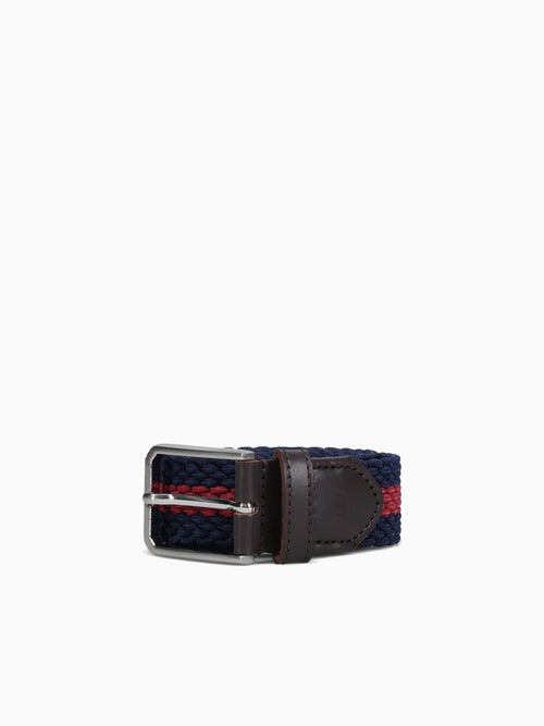 Logan Navy Red woven elastic Navy / S
