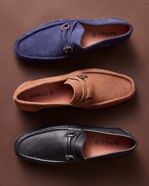 Salman Navy Blue Suede