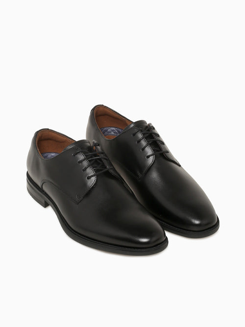 Santucci Plain Toe Black Leather Black / 7 / M