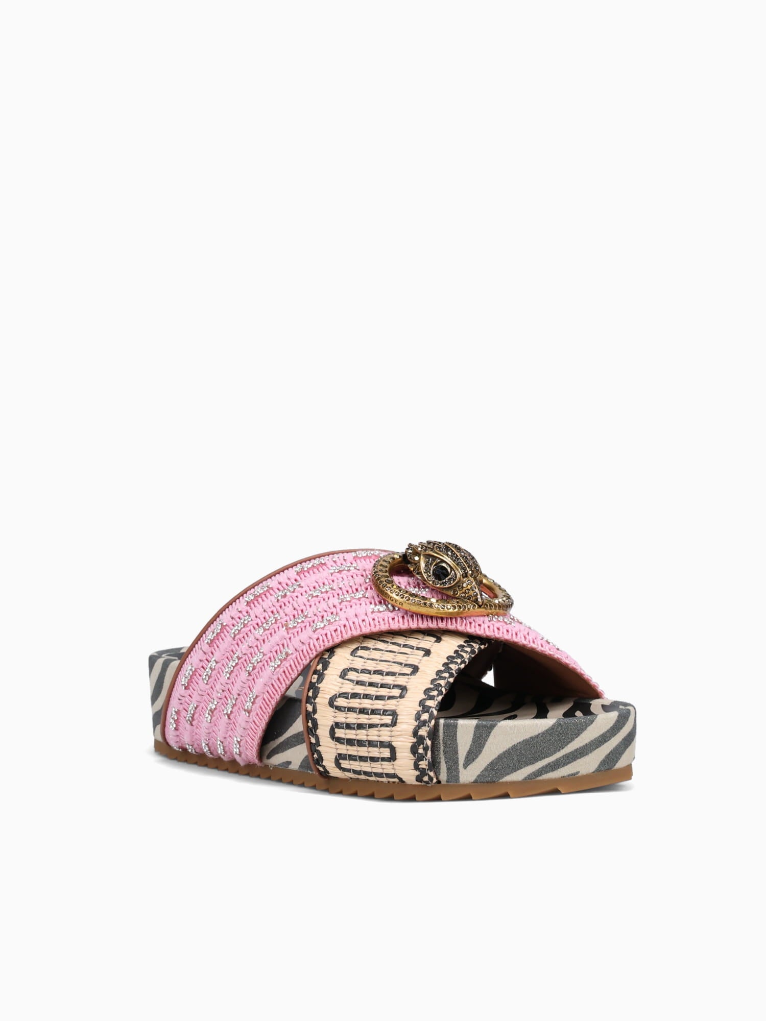Chelsea Cross Strap Pink Combo Fabric Pink / 5 / M