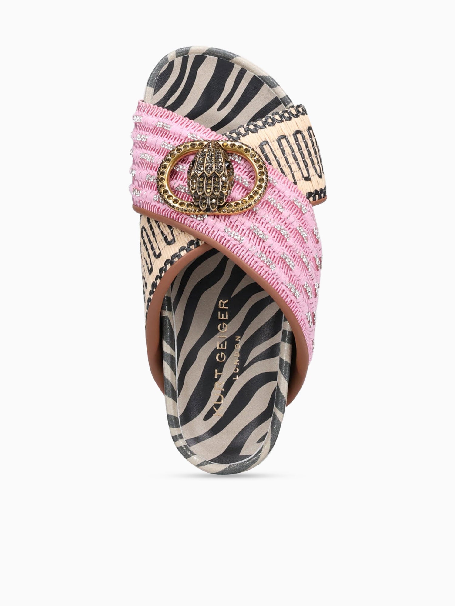 Chelsea Cross Strap Pink Combo Fabric Pink / 5 / M